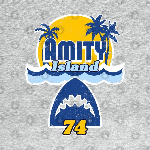 Amity Island 74 (distressed style) by NineBlack